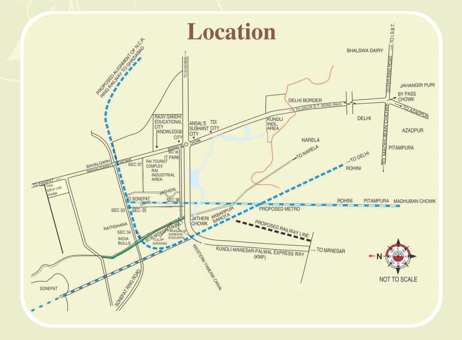 Arconia City location map Sonipat Sector 35